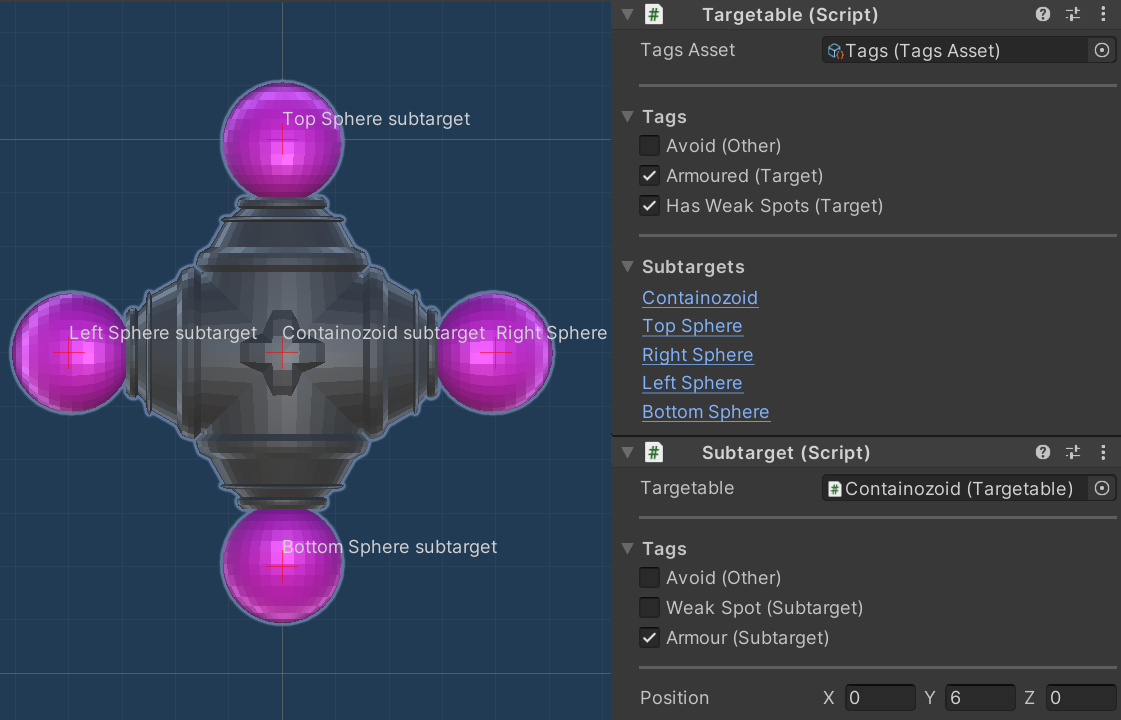 Containozoid Enemy Subtargets